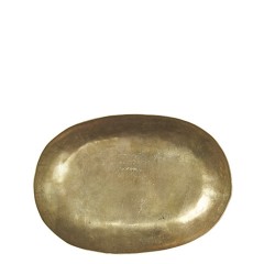 OVAL GOLD METAL TRAY 30 